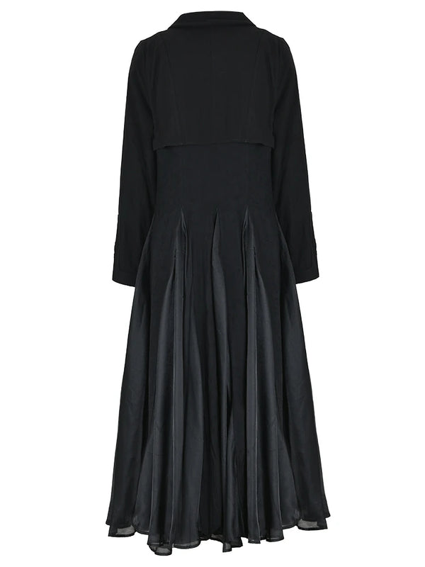 Long Black Linen Dress