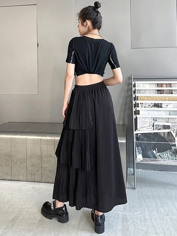 Long Black Maxi Skirt Outfits