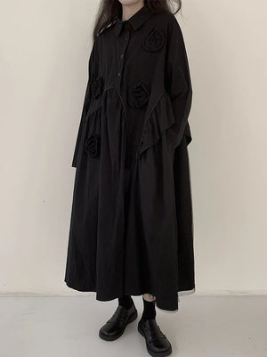 Long Sleeve Black Winter Dress