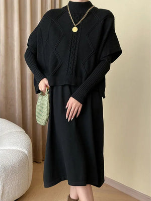 Long Sleeve Formal Long Black Dress