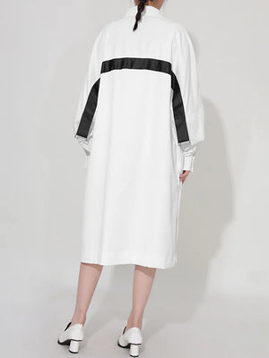 Long Sleeve Midi Dress White