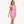 Long sleeve pink mini dress
