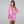 Long sleeve pink mini dress