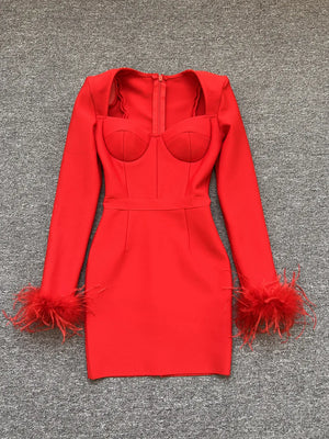 Red Mini Bodycon Dress