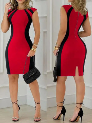 Long Sleeve Red Velvet Mini Dress