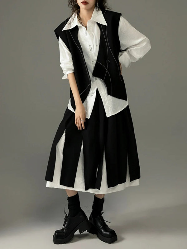 Maxi Black And White Skirt
