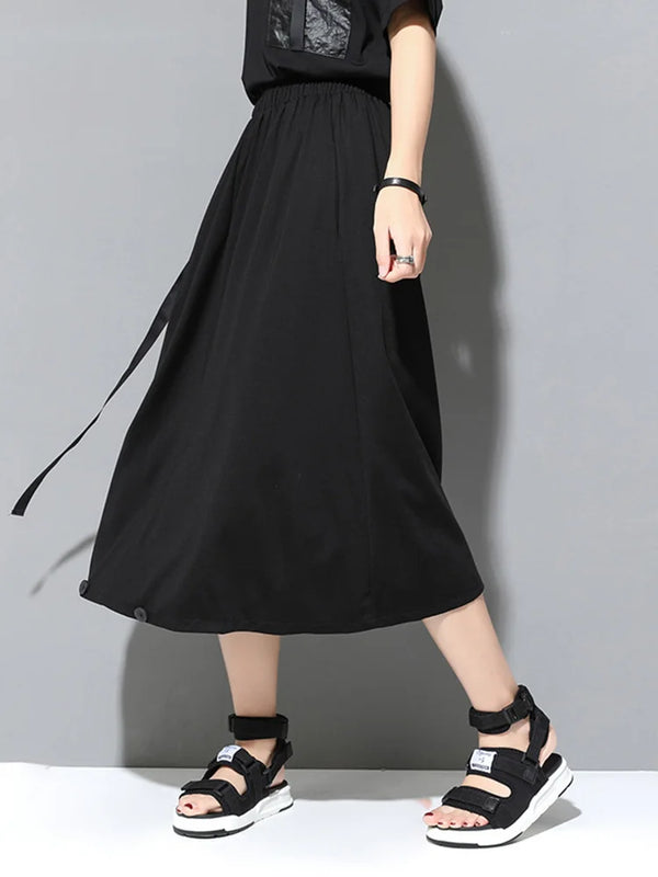 Maxi Black Skirt With Pockets