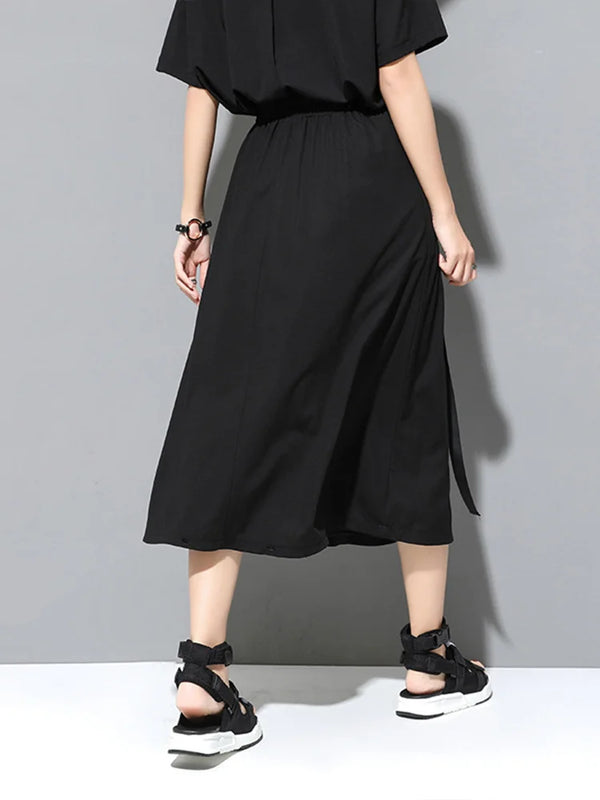 Maxi Black Skirt With Pockets