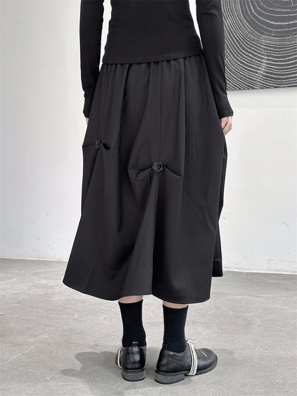 Maxi Long Black Skirt