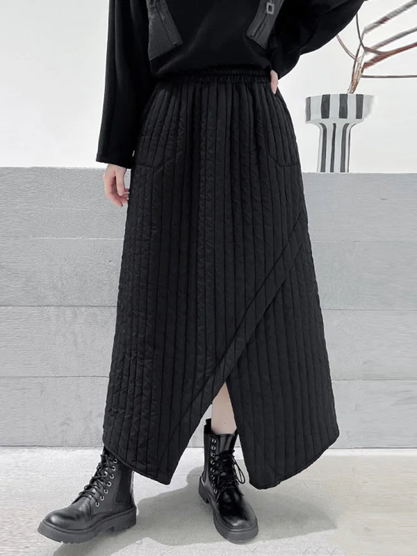 Maxi Skirt Black Cotton