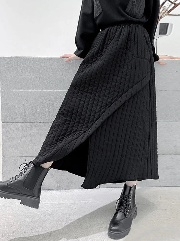 Maxi Skirt Black Cotton