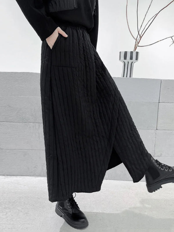 Maxi Skirt Black Cotton