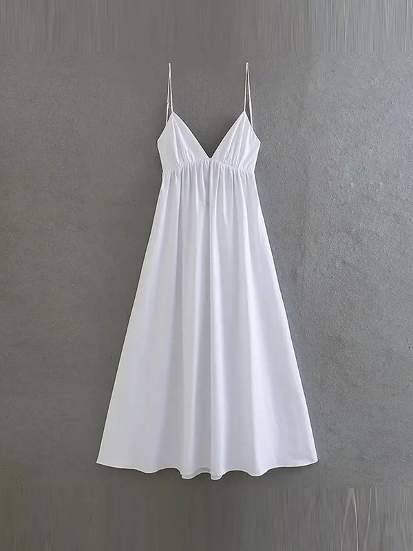 Midi Flowy White Dress