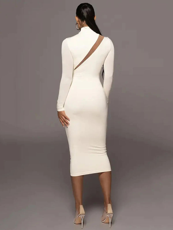 Midi Length White Dress