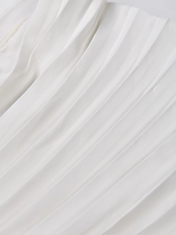 Midi Plus Size White Dress