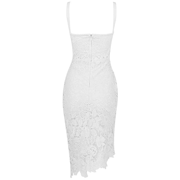 Midi White Lace Dress