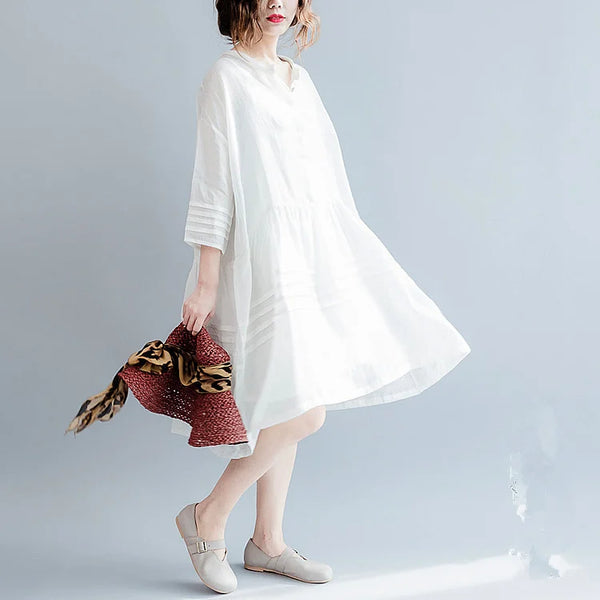 Midi Women's White Dress