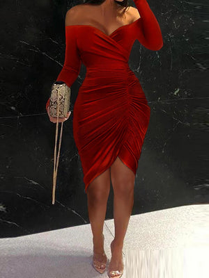 Mini Red Sequin Dress