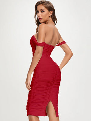 Mini Red Sparkly Dress