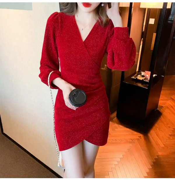 mini-red-velvet-dress