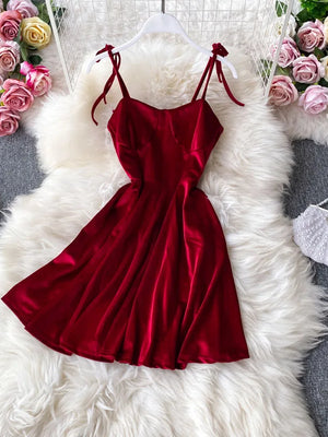 Mini Strap Red Dress