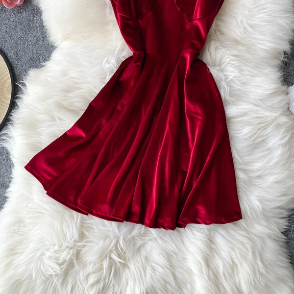 Mini Strap Red Dress