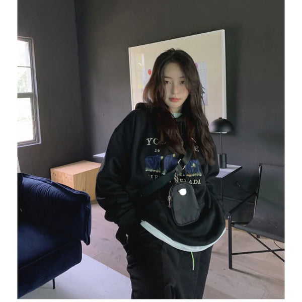 New black Y2K hoodie
