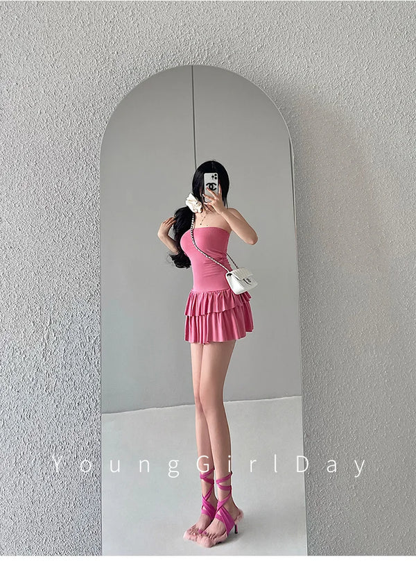 Pink Cut Out Mini Dress