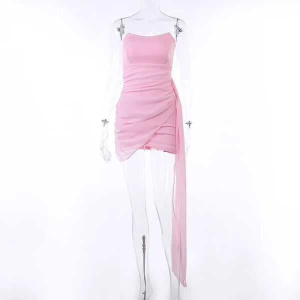 Pink Mini Strapless Dress
