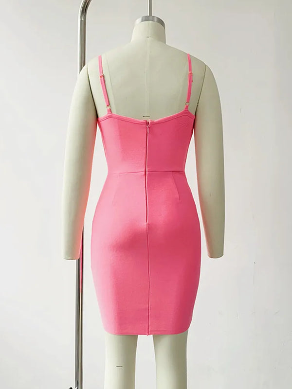 Pink Strap Dress Mini