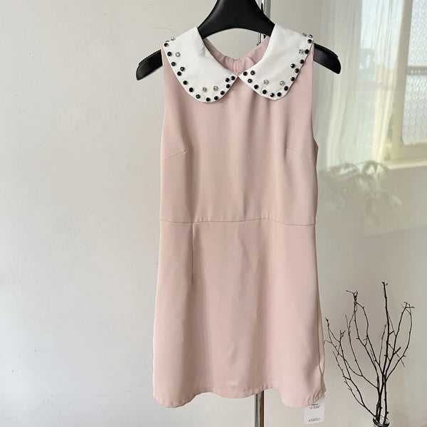 Pink Velvet Mini Dress