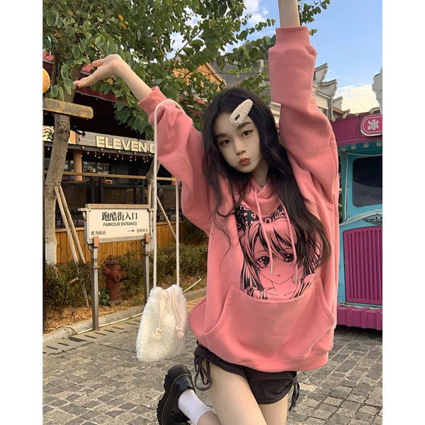 Pink Y2K hoodie