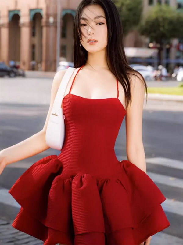 Plus Size Red Mini Dress