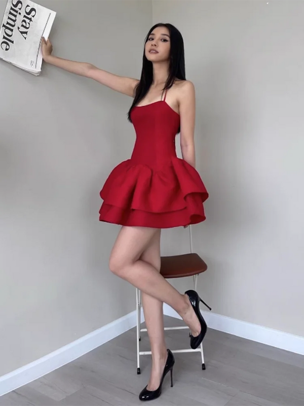 Plus Size Red Mini Dress