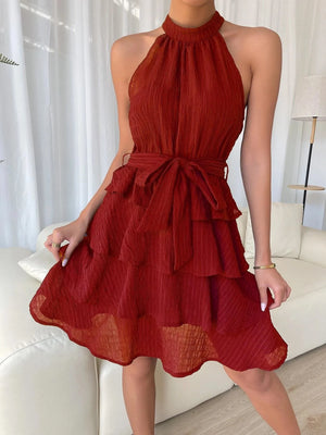 Red Knit Mini Dress