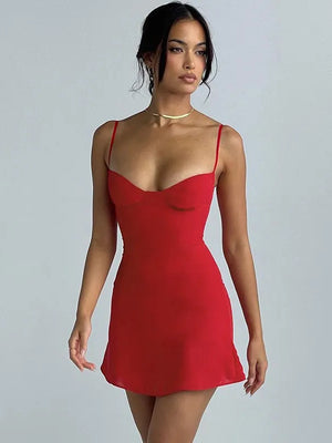 Red Mini Summer Dress