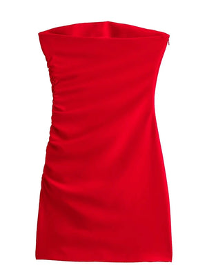 Red Off The Shoulder Mini Dress