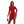 Red Satin Long Sleeve Mini Dress