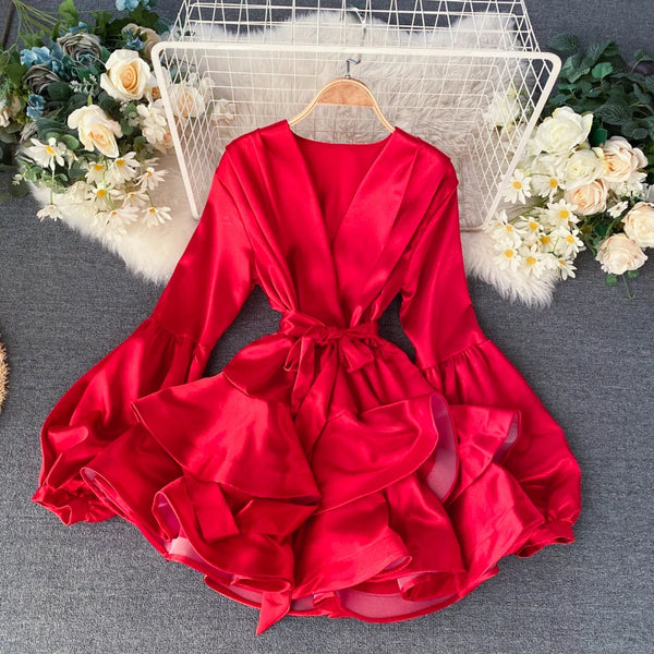 Red Silk Mini Dress
