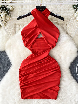 Red Sleeveless Mini Dress