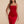 Ruched Mini Dress Red