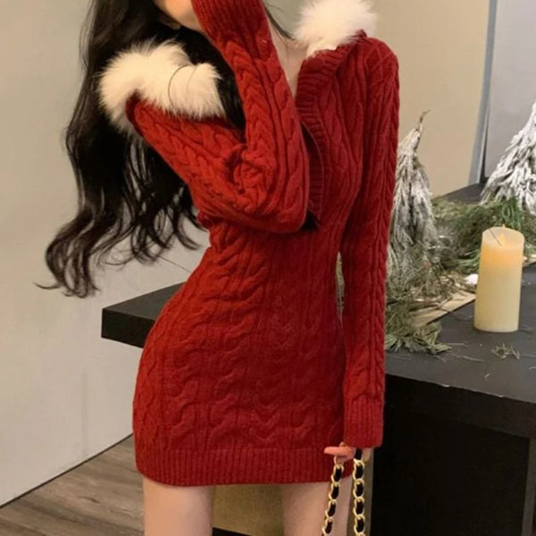 Silk Red Mini Dress