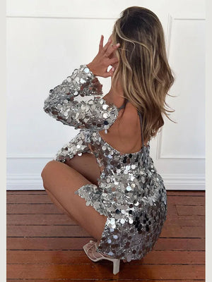 Silver Disco Dress