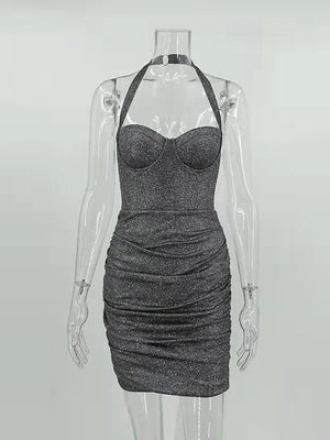 Silver Silk Dress