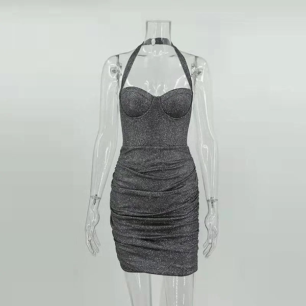 Silver Silk Dress