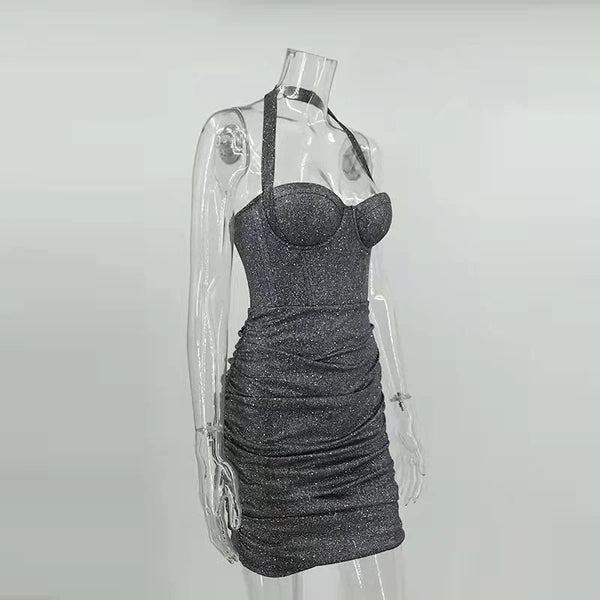 Silver Silk Dress