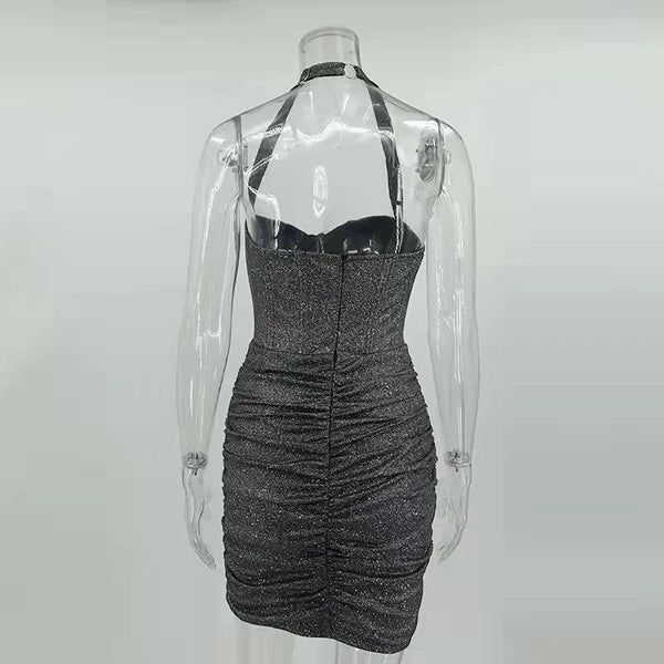 Silver Silk Dress