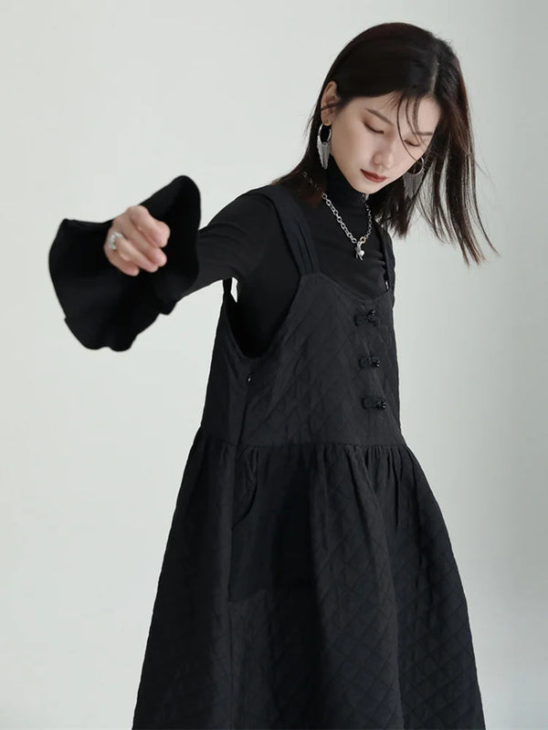 Sleeveless Black Long Dress