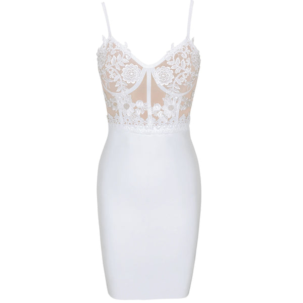 White Bridal Midi Dress