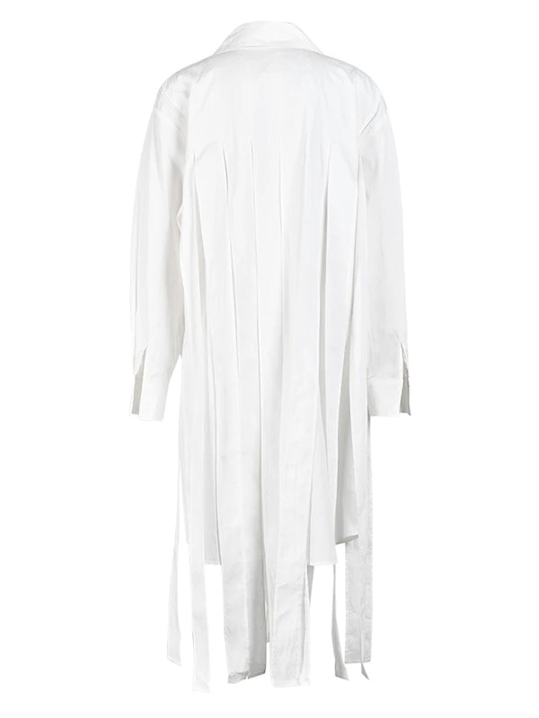 White Collared Midi Dress